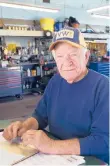  ?? KELLY LAFFERTY GERBER/ THE KOKOMO TRIBUNE ?? Dick Bougher has spent over 51 years at his auto repair shop in Indiana.