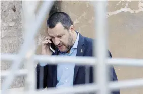  ?? Ansa ?? Il “capitano” Il ministro dell’interno (e vicepremie­r) Matteo Salvini