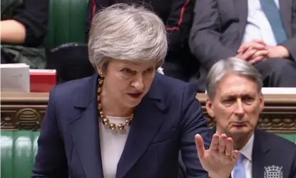  ?? Photograph: HO/AFP/Getty
Images ?? Theresa May speaks in the Commons on 4 December 2018 during the debate on the Brexit withdrawal agreement.