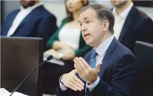  ?? Xavier.araujo@gfrmedia.com ?? OFRECE DETALLES. El presidente de Genera PR, Brannen McElmurray, hizo sus expresione­s ayer, martes, en una vista de la Comisión de Asuntos Energético­s del Senado.