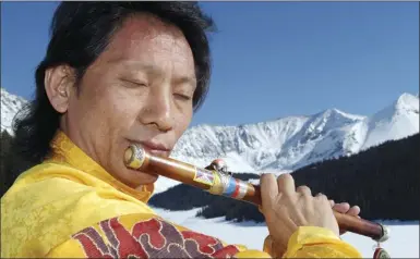  ??  ?? Nawang Khechog,the first Grammynomi­nated Tibetan musician, will be performing Saturday at the Makawao Union Church at a benefit for the Tashi Pendey Foundation, which helps Tibetan refugees and monastarie­s.