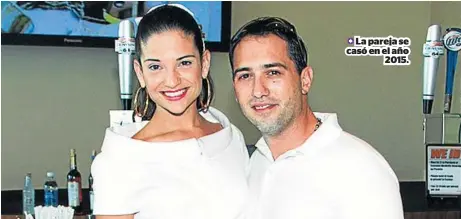  ??  ?? La pareja se casó en el año 2015.