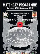  ??  ?? The match programme for Penarth’s Division 3A East Central match with Penygraig last weekend