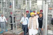  ?? HT PHOTO ?? CM Bhagwant Mann after opening the newly constructe­d automatic fermented milk product plant of Verka.