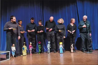  ?? PHOTOS COURTESY THE O’NEILL ?? Marionette­s presentati­on led by Jim Rose, far right, at the 2018 National Puppetry Conference. Cover: Rehearsal for CRAVE by Ronnie Burkett at last year’s conference.