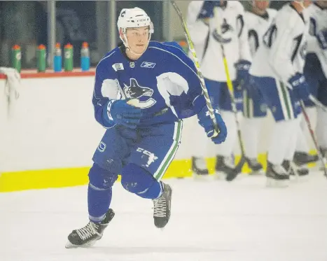  ?? ARLEN REDEKOP ?? Canucks prospect Adam Gaudette, 21, leads the NCAA in scoring and will likely be signed when Northeaste­rn finishes their season.