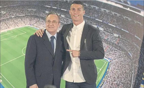  ?? FOTO: GETTY ?? Florentino Pérez no ha contemplad­o en ningún momento que Cristiano Ronaldo regrese al Real Madrid, del que se marchó en 2018