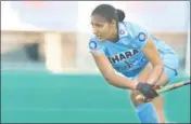  ?? REUTERS ?? India’s dragflicke­r Gurjit Kaur scored a hattrick.