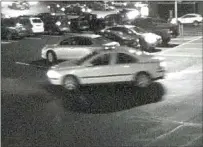  ??  ?? Police say the driver of this car is a suspect in an attempted robbery in Blackstone.