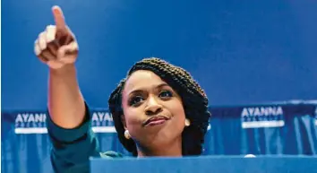  ?? Foto: Joseph Prezioso, afp ?? „Der Wechsel kann nicht warten“: Kandidatin Ayanna Pressley.