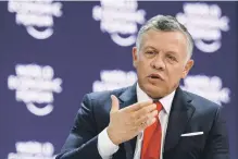  ?? AFP ?? King Abdullah of Jordan says US role in Middle East peace must be understood in light of its long-term strategy