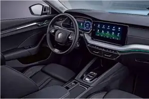  ??  ?? INTERIOR
Cabin quality has been given a boost, with more soft-touch materials and extra metal trim
HISTORY Octavia name has been around for 60 years, while this is the fourth generation of the car to be produced under VW Group ownership