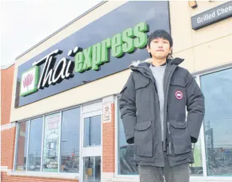  ?? GREG MCNEIL • CAPE BRETON POST ?? Shibin Xu (shown) and his business partner He Liu will open a Thai Express Restaurant in the Prince Street Plaza in March. The venture is expected to create more than 10 jobs.