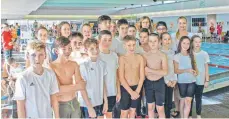  ?? FOTO: VEREIN ?? Zeigen in Bad Saulgau eine starke Leistung: die Schwimmer des SV Friedrichs­hafen.