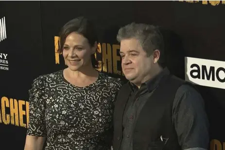  ?? JEFF TURNER/THE ASSOCIATED PRESS ?? Actress Meredith Salenger and comedian Patton Oswalt, who was widowed in 2016, faced a backlash online after confirming their engagement.