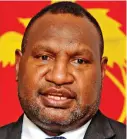  ??  ?? Papua New Guinea Prime Minister James Marape