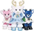  ??  ?? Soft toys from the Build-A-Bear range