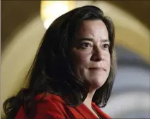  ?? The Canadian Press ?? Minister of Justice Jody Wilson-Raybould speaks to members of the media June 6 on Parliament Hill in Ottawa. Wilson-Raybould is considerin­g lowering the legal alcohol limit for licensed drivers.