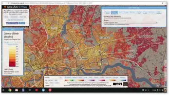  ??  ?? Datashine maps the 2011 Census across the UK, showing informatio­n such as country of birth