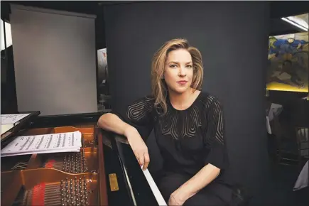  ?? JESSE DITTMAR / THE NEW YORK TIMES ?? Diana Krall, pictured May 4 at the Cafe Carlyle in New York, now 52, is easily the most high-profile female jazz artist of her generation, with a string of platinum albums as well as film and TV projects.