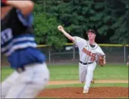  ??  ?? Daniel Boone’s Tim Richard delivers to the plate during Saturday’s game against Exeter.