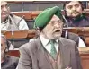  ?? PIC/PTI ?? Union Minister Hardeep Puri’s comments came in the Rajya Sabha