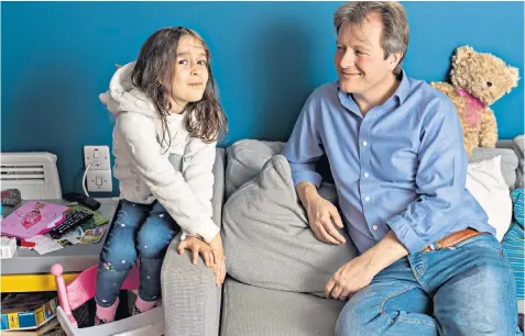  ??  ?? Gabriella and Richard, daughter and husband of imprisoned Nazanin Zaghari-ratcliffe, look forward to two weeks of Nazanin’s ‘freedom’ – family video calls