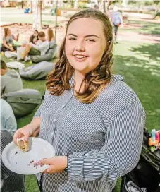  ??  ?? Staines Memorial College student Millide Evans at the USQ Toowoomba campus for the Future Community Leaders event.