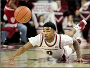  ?? NWA Democrat-Gazette/CHARLIE KAIJO ?? Freshman Desi Sills has added a spark off the bench for Arkansas. “We have a lot of energy guys off the bench, but he’s our main energy guy,” sophomore Daniel Gafford said.