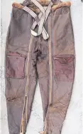  ??  ?? Commander Korotkov’s RAF leather trousers.