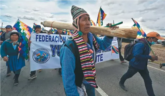  ?? / AFP ?? Bolivia ha sido escenario de marchas en contra y a favor del gobierno.