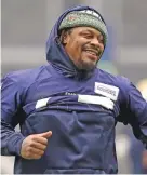  ?? ELAINE THOMPSON/ASSOCIATED PRESS ?? Seahawks running back Marshawn Lynch, who played his last game for Seattle in 2016, is back and preparing to play Sunday against San Francisco with the NFC West title on the line.