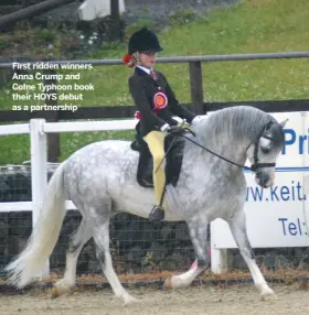  ??  ?? First ridden winners Anna Crump and Colne Typhoon book their HOYS debut as a partnershi­p