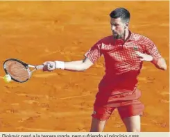  ?? // EFE ?? Djokovic pasó a la tercera ronda, pero sufriendo al principio