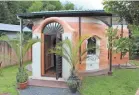  ??  ?? A finished SuperAdobe home in Las Marias, Puerto Rico.