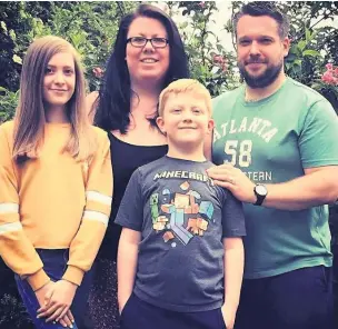  ??  ?? The Sayles family – mum and dad Vicky and Karl Sayle and children Lydia and George – from Norton in Runcorn is heading off on a round the world trip while they ‘world school’ their children