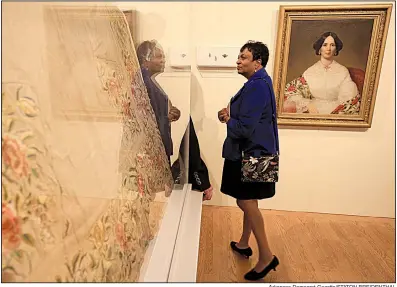  ?? Arkansas Democrat-Gazette/STATON BREIDENTHA­L ?? Librarian of Congress Carla Hayden tours the Historic Arkansas Museum on Friday morning during her visit to Little Rock after an invitation from U.S. Rep. French Hill, R-Ark.