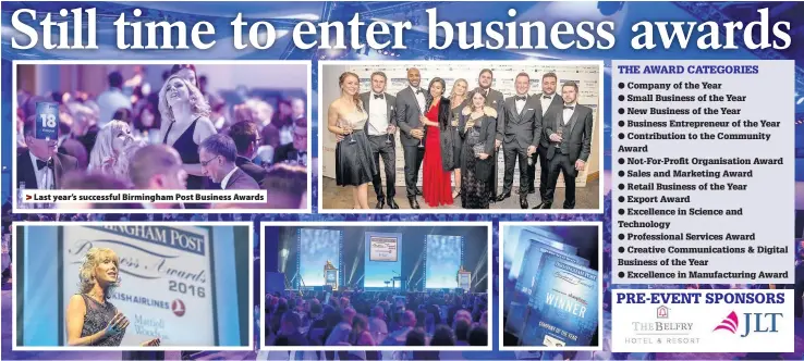  ??  ?? > Last year’s successful Birmingham Post Business Awards