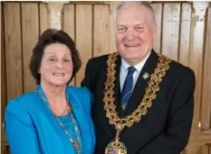  ??  ?? MAYOR AGAIN: Claire and Tony Lack – mayoress and mayor of Wokingham Town 202122