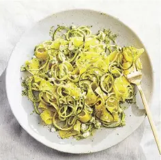  ??  ?? Pappardell­e & Zucchini Pasta