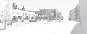  ??  ?? Inspiratio­nal An artist’s impression of the redevelope­d area