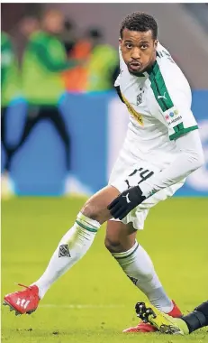  ?? FOTO: DPA ?? Entschloss­ener Blick, aber zuletzt erfolglos auf der Suche nach dem Tor: Borussias bester Torschütze Alassane Plea.