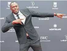  ?? ?? El exatleta Usain Bolt, una de las leyendas del deporte mundial, fue una de las estrellas a las que se vio en Madrid.