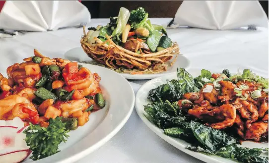  ?? DAVE SIDAWAY FILES ?? Orchidée de Chine offers an amazing variety of dishes, from the tested and true specials to their newer creations — and it’s all delicious.