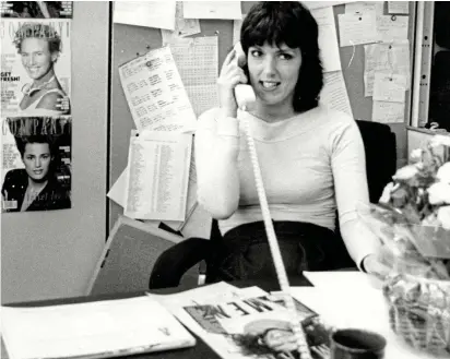  ??  ?? Rewarding: Gill in her office at Company Magazine and (inset) with baby Elle