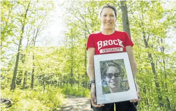  ?? BOB TYMCZYSZYN/POSTMEDIA NEWS ?? Emily Allan from Brock plans to run the 850 km Bruce Trail to raise funds and awareness for cystic fibrosis. She has set a goal of more than $13,000.