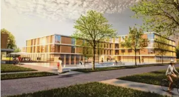  ?? Foto: Büro Broghammer Jana Wohlleber ?? So soll der Neubau der psychiatri­schen Klinik des Bezirkskra­nkenhauses Günzburg aussehen. Damit an dieser Stelle gebaut werden kann, muss der Hubschraub­erlandepla­tz an einen anderen Platz auf dem Gelände verlegt werden.