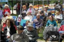  ?? DIGITAL FIRST MEDIA FILE PHOTO ?? More than 100 people turned out for a lunchtime service during the 2017 National Day of Prayer gathering at Rose Tree Park. The 2018 National Day of Prayer is set for May 3.