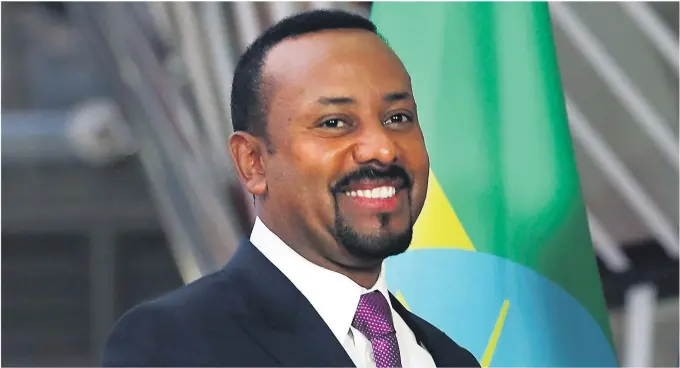  ?? FOTO: NTB SCANPIX ?? ÅRETS FREDSPRISV­INNER: Etiopias statsminis­ter Abiy Ahmed får Nobels fredspris for sitt arbeid for å oppnå fred, med nabolandet Eritrea.