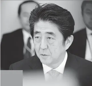 ??  SHIZUO KAMBAYASHI/THE ASSOCIATED PRESS ?? Japanese Prime Minister Shinzo Abe met a panel of experts Wednesday in Tokyo to discuss what he should say in a statement marking the 70th anniversar­y of the end of the Second World War.